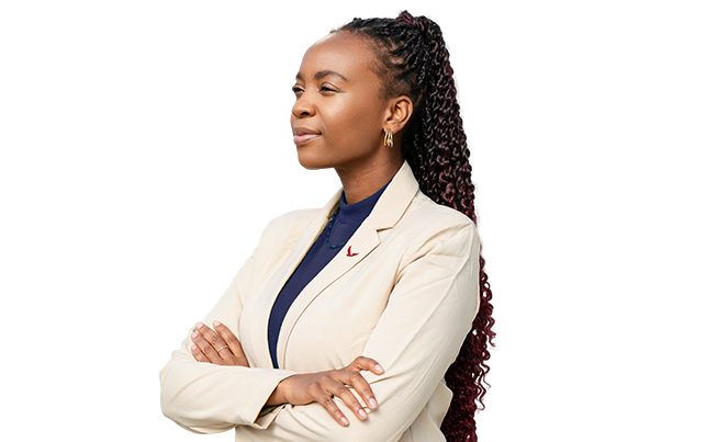 Woman In a Suit Smiling